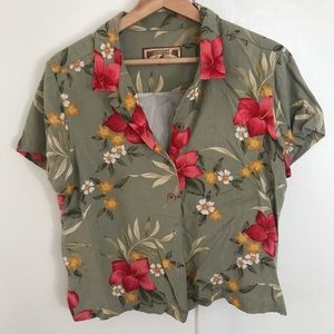 Vintage cropped Hawaiian Shirt